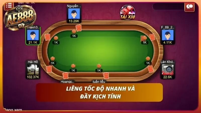 Top Game Bài Đổi Thưởng Hot Nhất 2026 tại AE888 2 Giao diện sảnh trò chơi liêng cực đẹp mắt