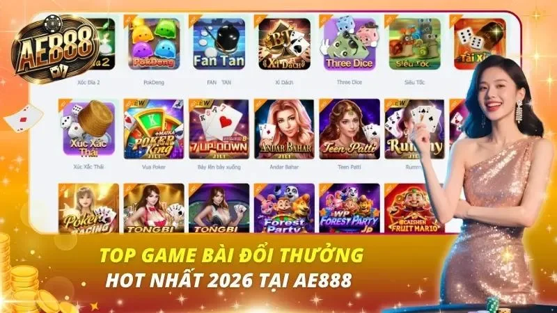 Top Game Bài Đổi Thưởng Hot Nhất 2026 tại AE888