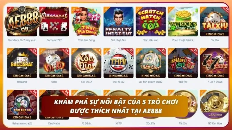 Top 5 Game Casino Live Hot Nhất AE888 - Dealer HD 2026 2 5 trò chơi Casino Live thu hút người chơi với tỷ lệ thưởng hấp dẫn mỗi ngày
