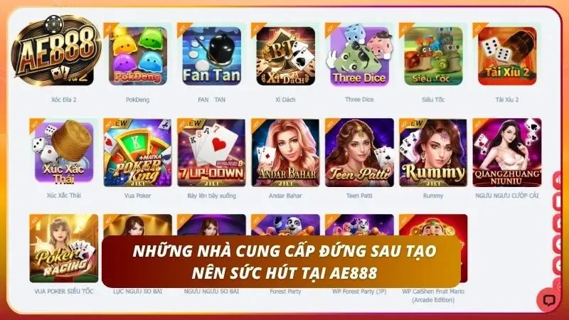 Top 5 Game Casino Live Hot Nhất AE888 - Dealer HD 2026 4 Các đơn vị phát hành Casino Live nổi bật mang đến trải nghiệm cược chuyên nghiệp
